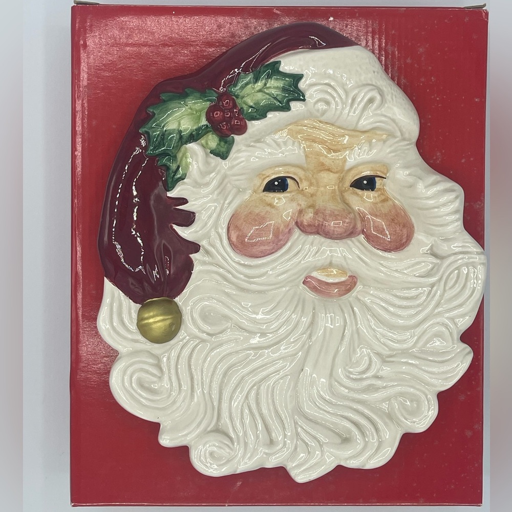 Fitz and Floyd Festive Santa Canapé Plate